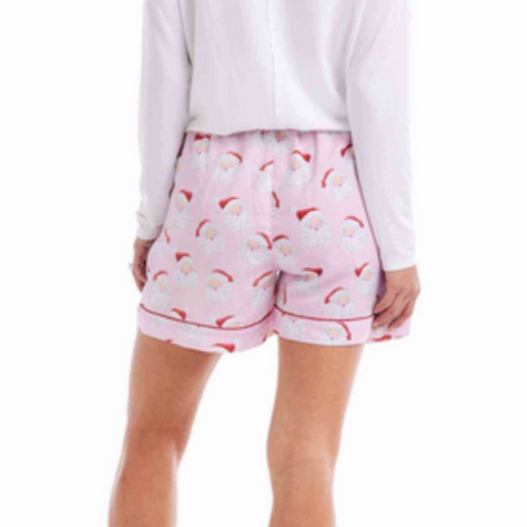 NWT MudPie Pajama Christmas Holiday Santa Shorts Sz Large - Picture 4 of 6